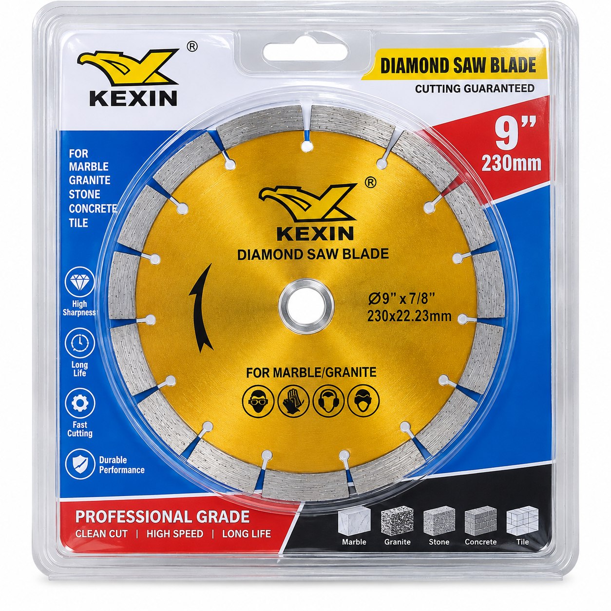 KEXIN 9" Diamond Saw Blade — Marble & Granite