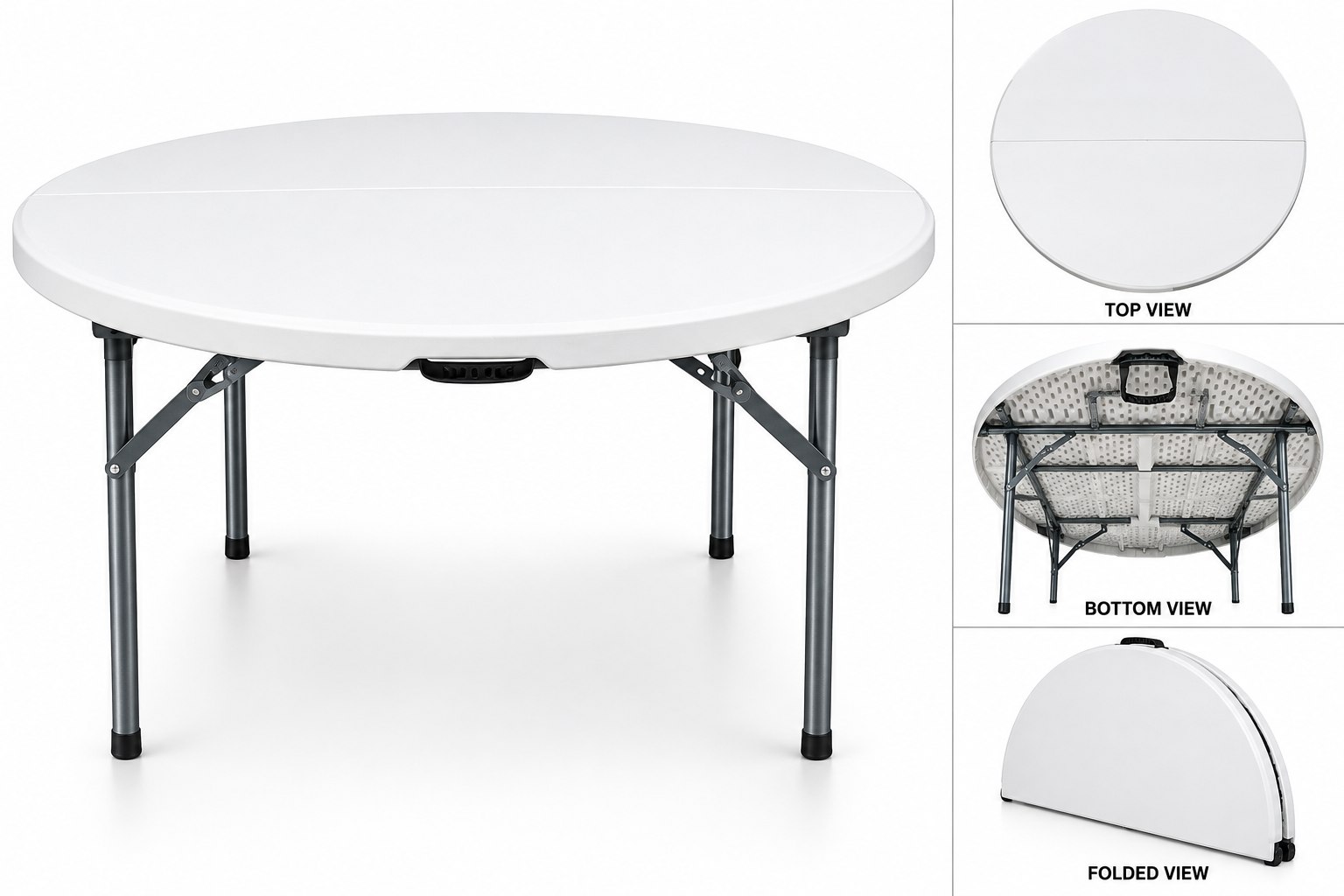 Round Folding Banquet Table — 152cm